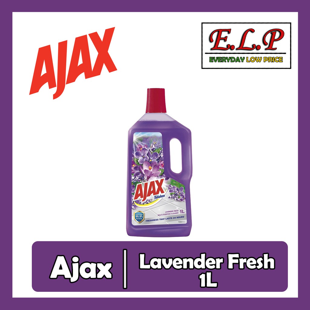 Ajax Fabuloso Multi Purpose Floor Cleaner 1L Apple Fresh/Lavender Fresh (Cleaner Eliminates 99.9