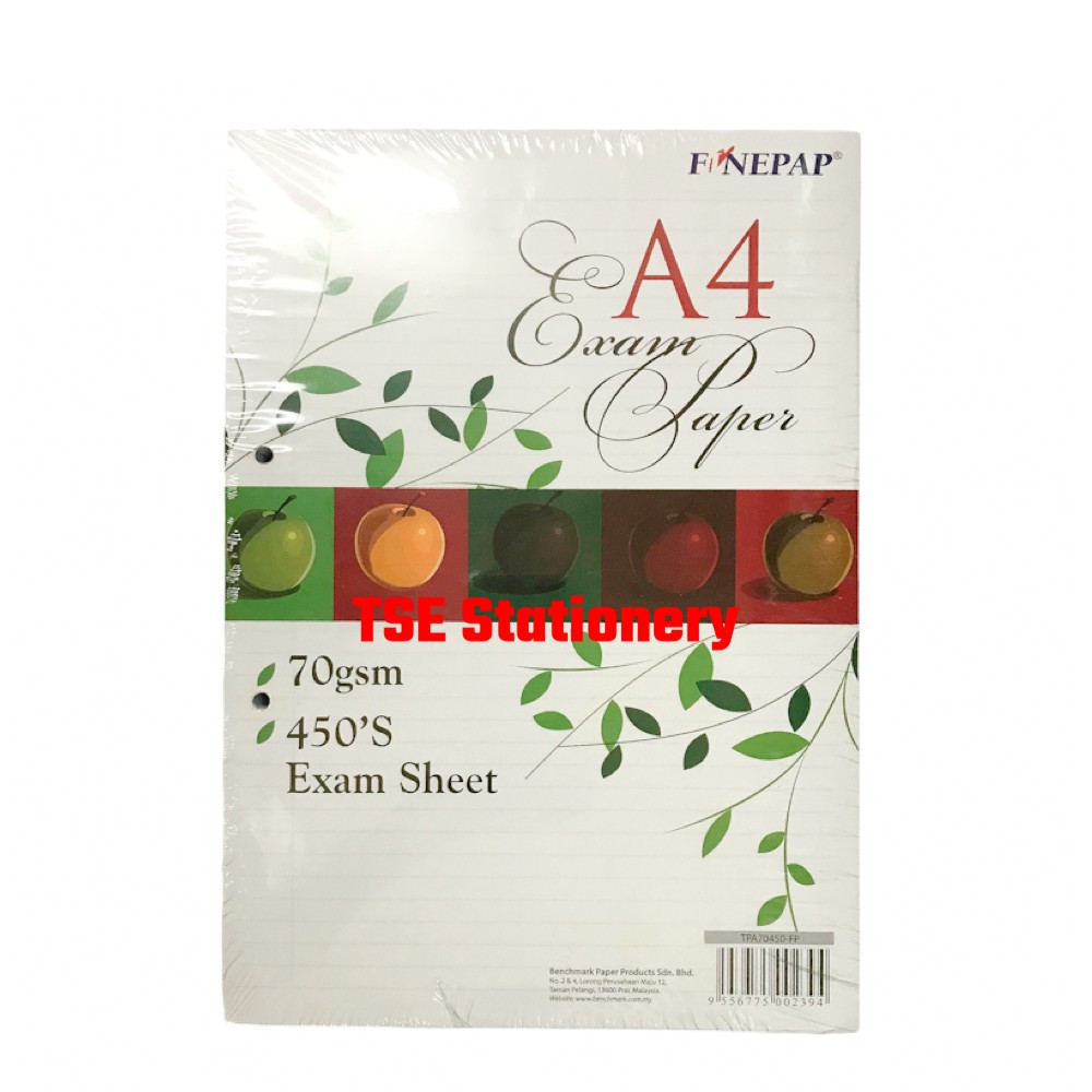 A4 70gsm 450sheets 480sheets Test Pad Test Sheet Exam Pad Foolscap Paper Ruled Paper L Kertas Kajang Broad Line Tpa70450 New Pgmall