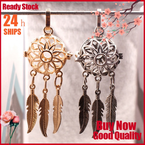 Openable Sachet Pendant Pure Copper Hollow Can Open Long Aromatherapy Essential Oil Sachet Ball Dream Catcher Necklace Pendant Gawu Box Pendant