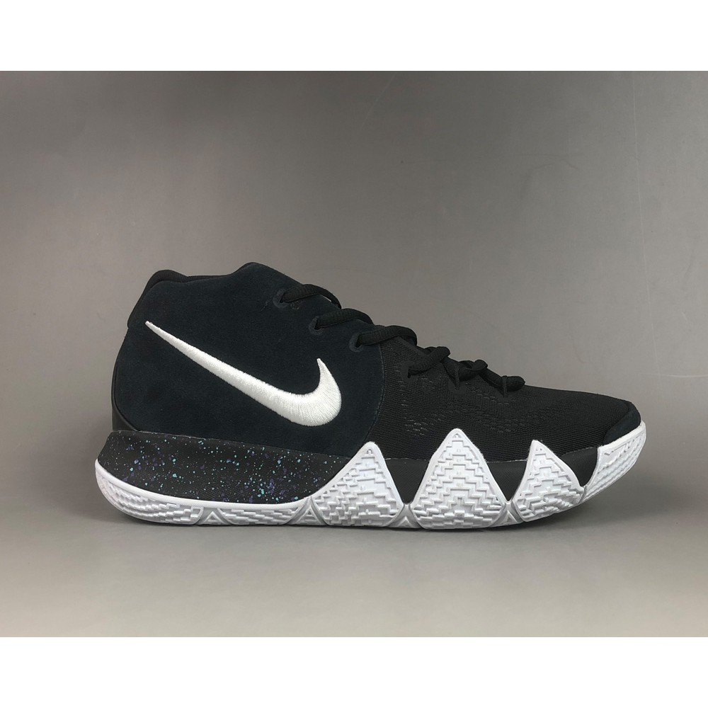 kyrie 4 black white