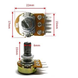 ariable Resistor 1K Ohm - 1M Ohm Rotary Potentiometer Single Turn ...