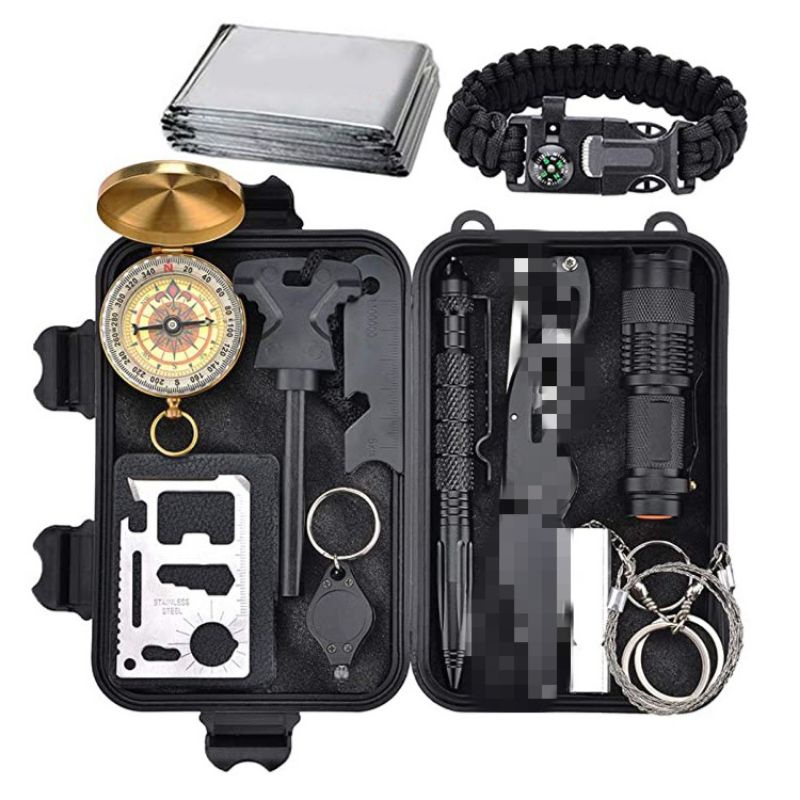 New upgraded outdoor survival treasure box survival kit multi-function field first aid box SOS emergency supplies