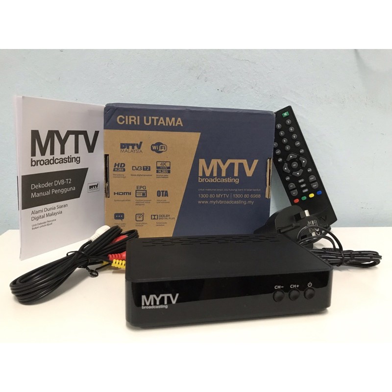 Mytv Original Malaysia Digital Tv Myfreeview Dvb T2 Decoder Television Shopee Malaysia