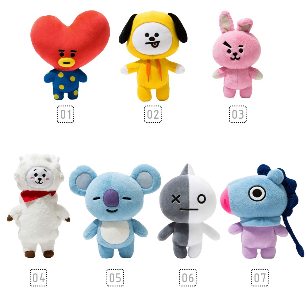 Plush Toys Doll Dog Gift Rabbit Standing Bt21 Kpop Bts Shopee Malaysia