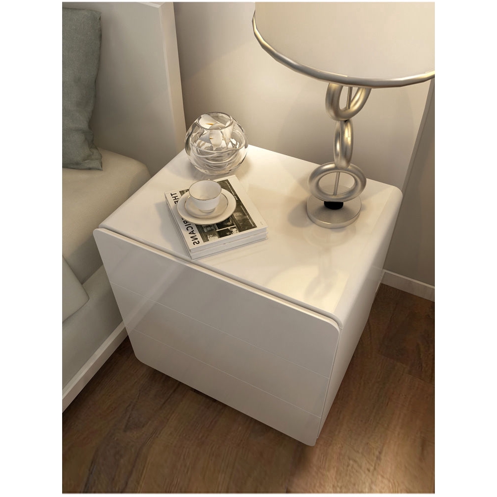 Bedside Table Simple Modern Bedroom Storage Storage Small Side Cabinets White Paint Nordic Bedside Table Solid Wood Three Bucket Cabinet 2020 Shopee Malaysia