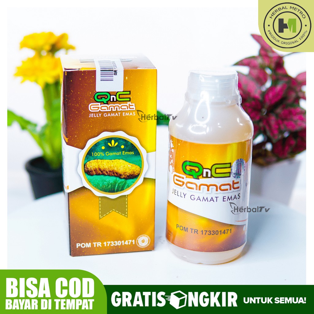 Qnc Jelly Gamat Original Gold 100% Original - Original Gold Sea Cucumber Extract - Vitamin Jelly Gamat Multiplication Medicine - Medicine For All Diseases Free Shipping Pay At The Place Of Buttonscarves [Unity Product] - HALAL MUI - BPOM RI