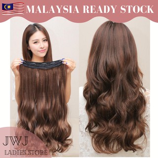 [READY] Hair Wig Extension Hair Wave Curly Hair Wig {5 clips} 一片式5夹卷接发片