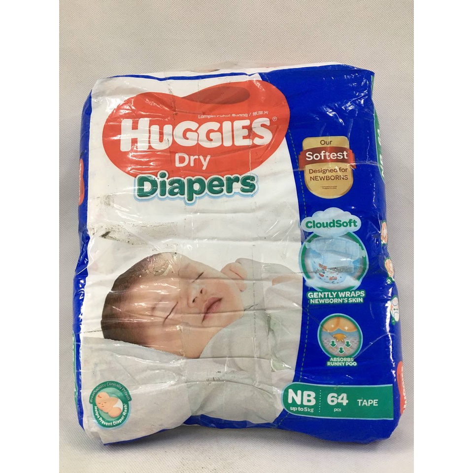 Huggies Dry Diapers NB Up to 5kg 64pcs Shopee Malaysia