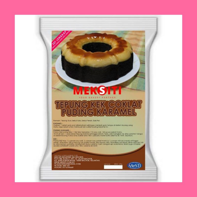 Tepung Kek Segera Set Lengkap Tepung Kek Coklat Puding Karamel 290 G Shopee Malaysia