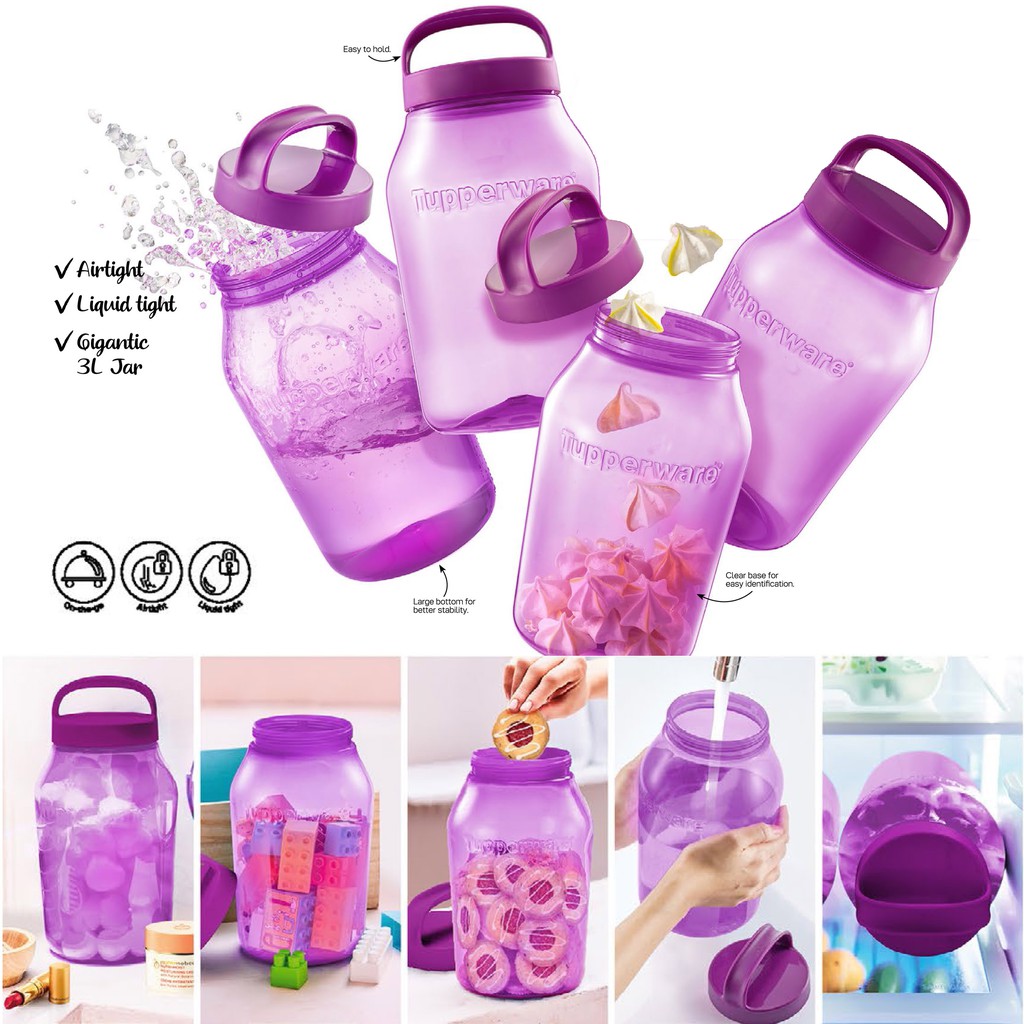 Tupperware Universal Jar 3L (Purple) - 1pc