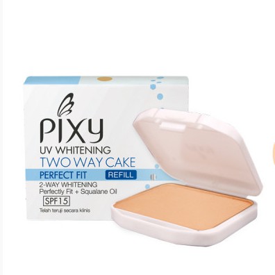 Refill Pixy Uv Whitening Two Way Cake Compact Powder Foundation Face Makeup Shopee Malaysia
