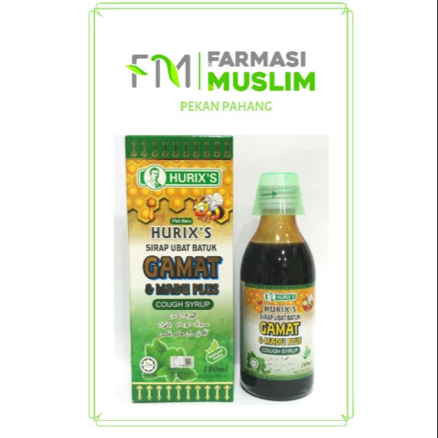 Hurix Sirap ubat batuk gamat & madu plus cough syrup 180ml 