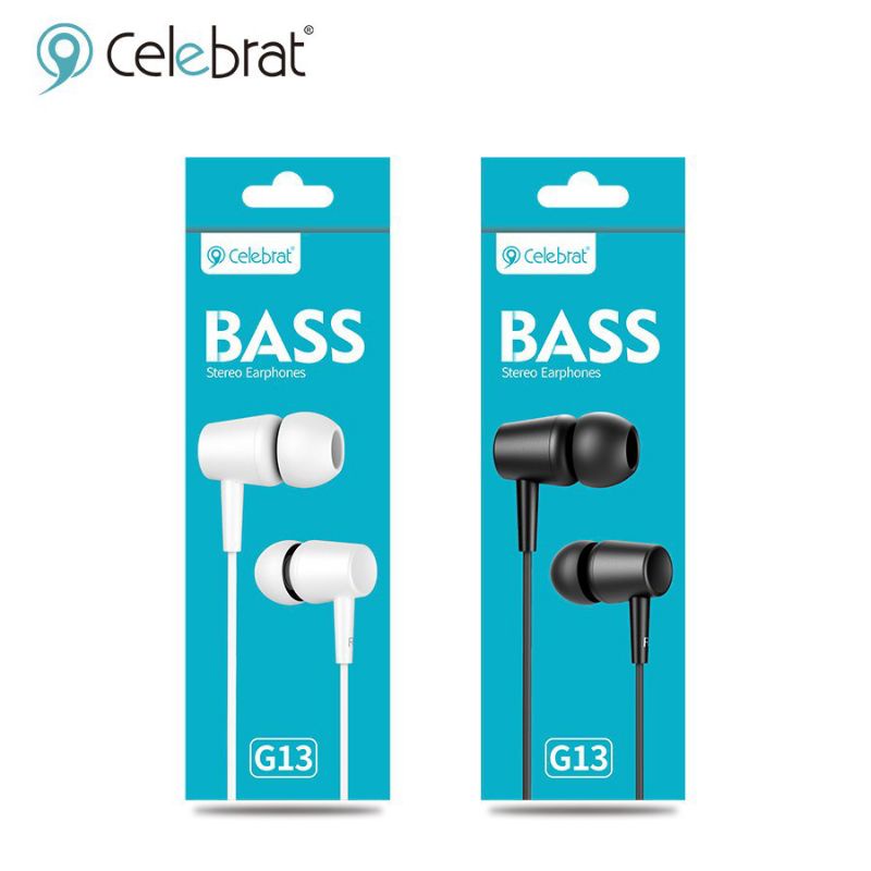 CELEBRAT WIRED STEREO EARPHONE SUPER BASS HANDSFREE HEADSET HEADPHONES EARBUDS MP3 FM RADIO HEADSET