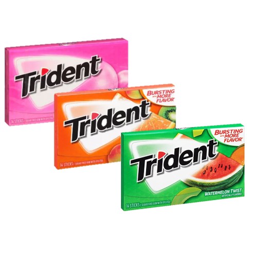 Trident Gum : Bursting with Flavor 14sticks - EXP 2/10/2020 | Shopee ...