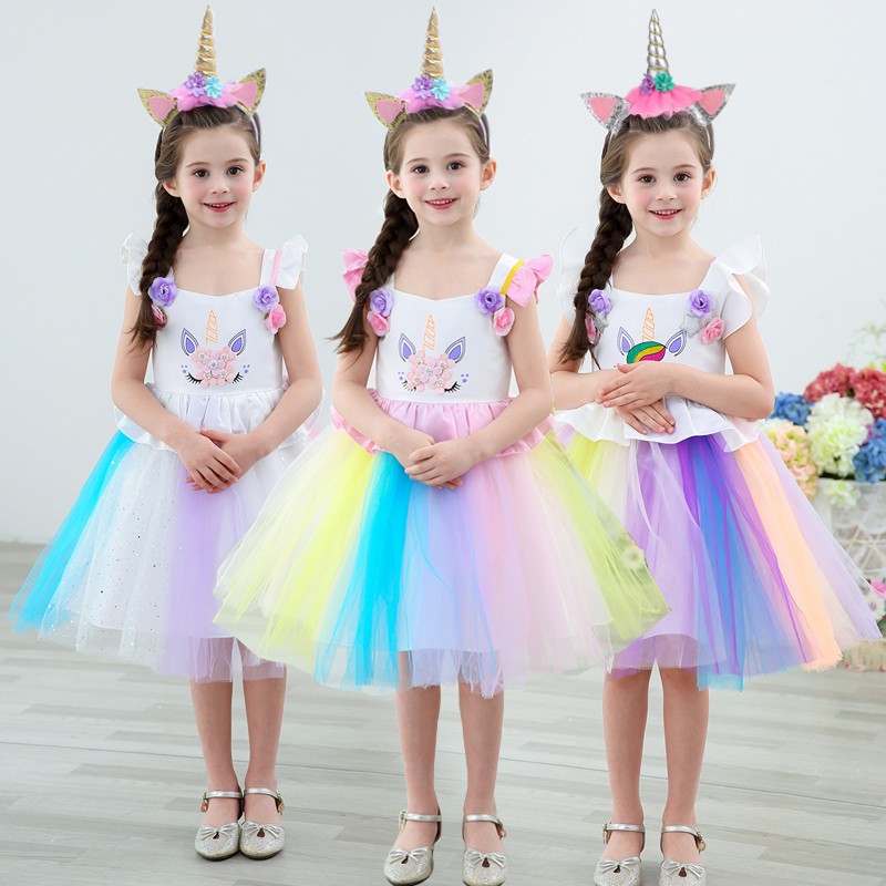 unicorn party dress child