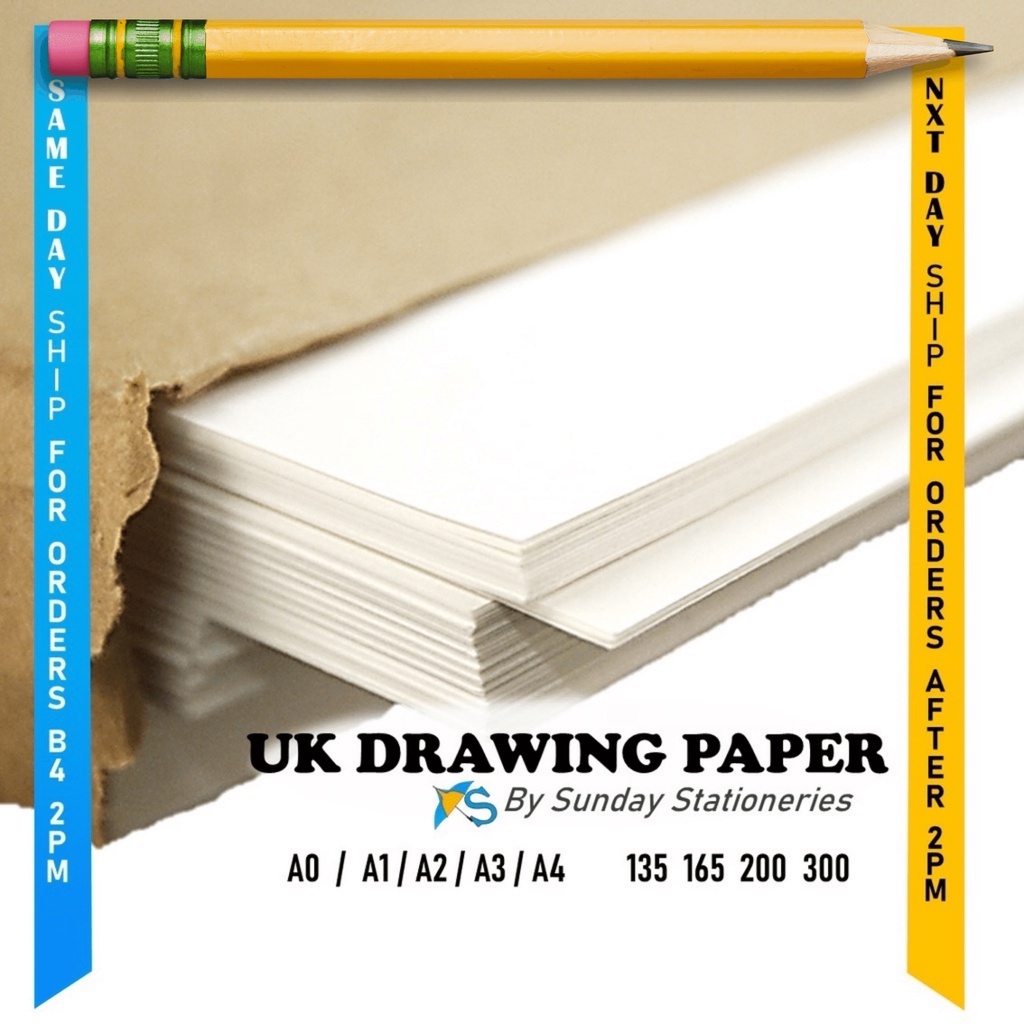 UK Thick Drawing Paper kertas Lukisan Tebal A4 / A3 / A2/ A1 ( 300