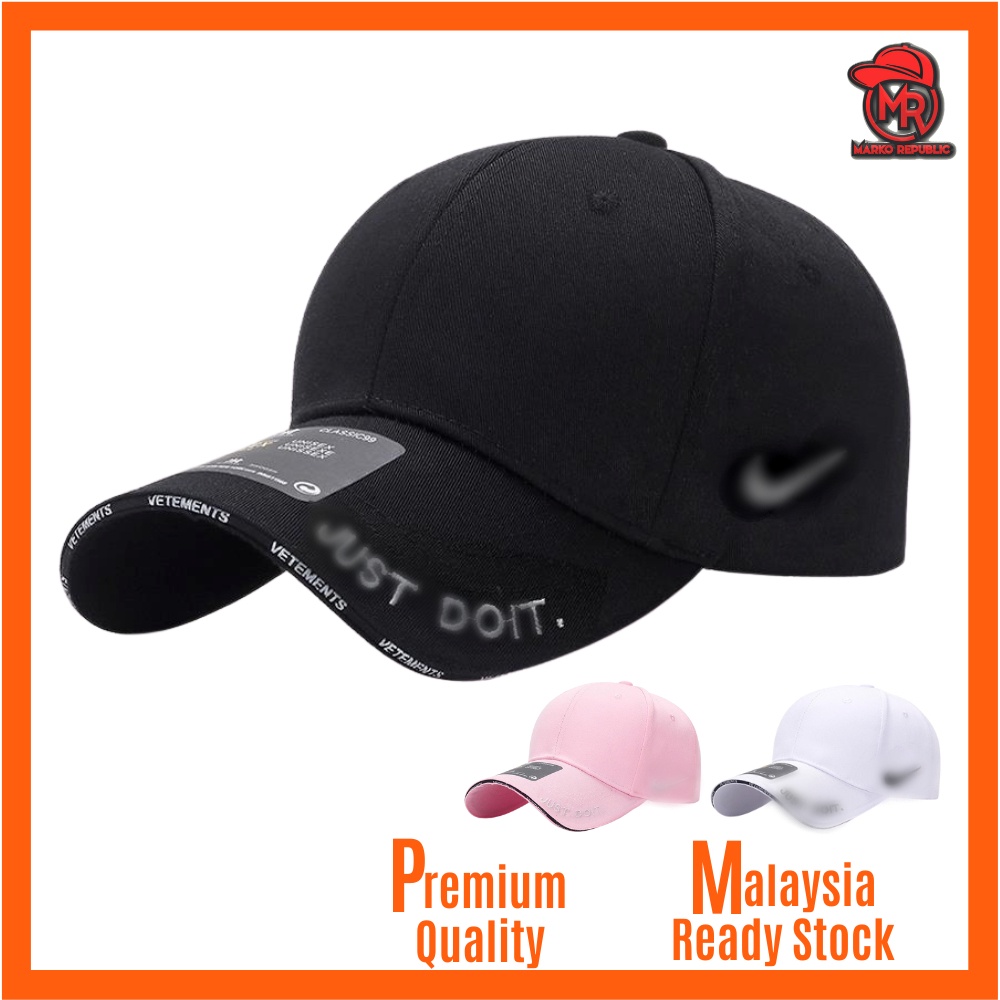 Nike Side Logo Casual Sports Unisex Men Women Cotton Baseball Cap with adjustable fit