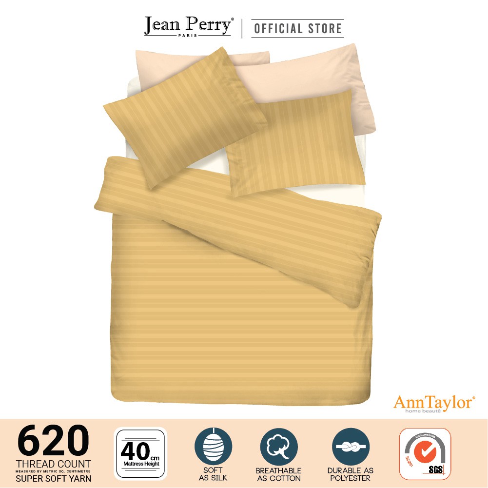 Ann Taylor Colour Inspiration Queen 4 In 1 Fitted Bedsheet Set 620 Threadcount 40cm Shopee Malaysia