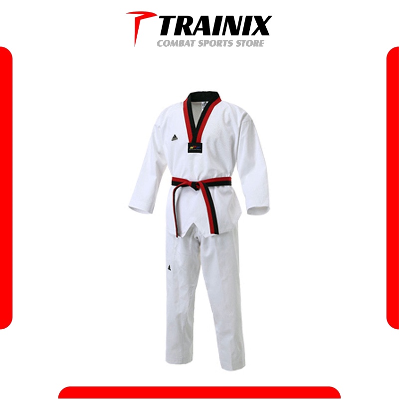 Adidas Taekwondo Suit AdiSTART WT Premium Poom Red Black Neck   Fccfdf3f1bbba1e172334d87c3ac01e0