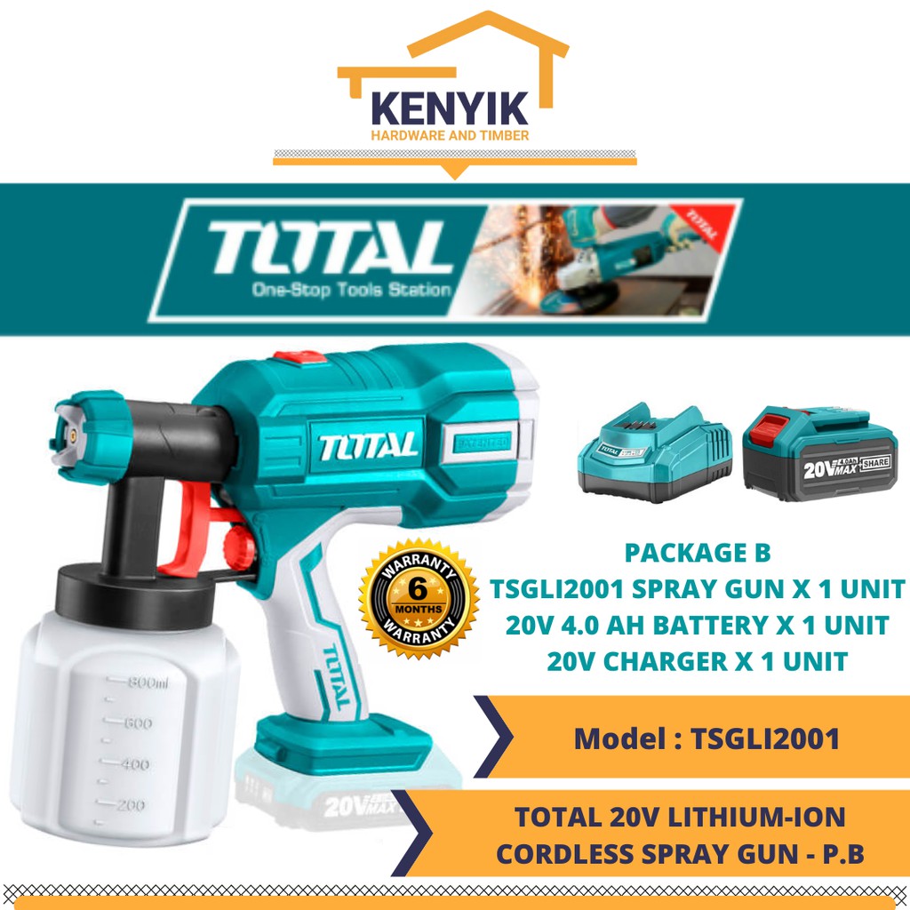 20V Total Spray Gun TSGLI2001 / TT3506 Electric Paint Sprayer Gun