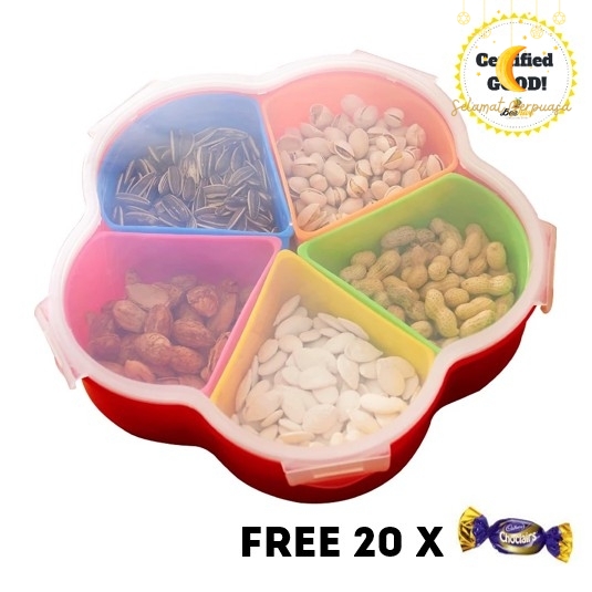 Serving Centre Snack Tray with Cover FREE 20x Cadbury Choclairs