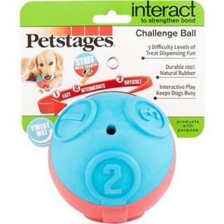 petstages challenge ball treat dispensing dog toy