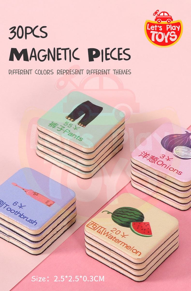 Shopping List Board Game for Kids Educational Memory Family