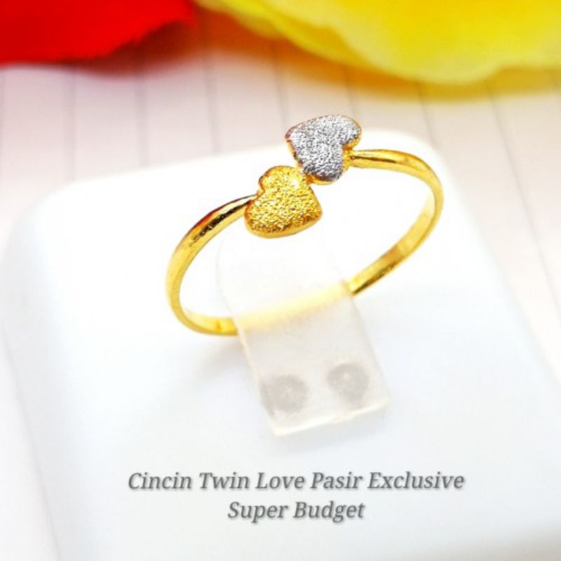 Cincin Twin Love Emas 916 Tulen