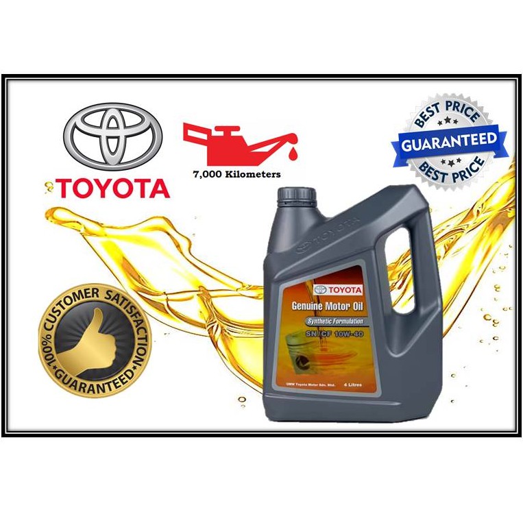 Toyota 10w40 - 4Liter Genuine Semi Synthetic Engine Oil 