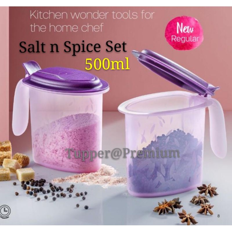 (READY STOCK) Tupperware salt n spice set 1pc or 2pcs 500ml