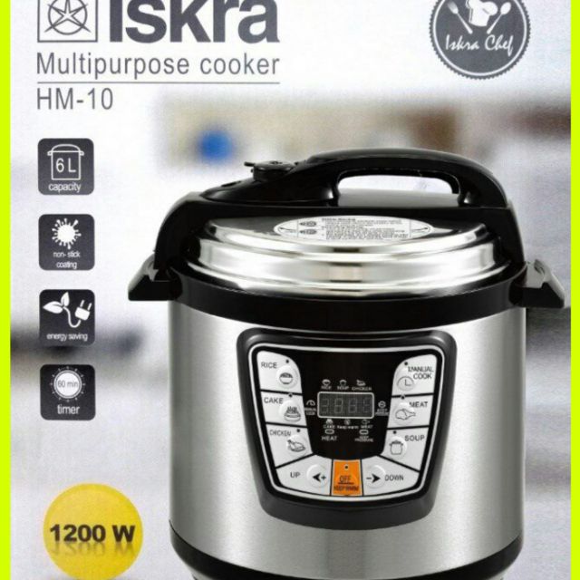(ISKRA) 6L Electric Pressure Cooker Timer Rice Cooker (6KG) Shopee