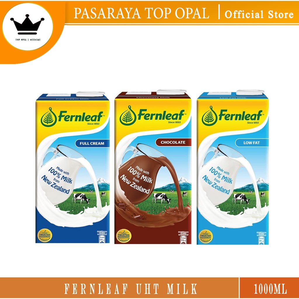 Fernleaf UHT Milk 1L x 12s (LOW FAT/PENUH KRIM/CHOCOLATE) Shopee Malaysia