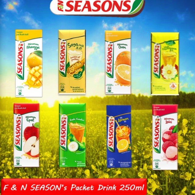 F&N Seasons Packet Drink Air Minuman F&N Air Kotak F&N ...
