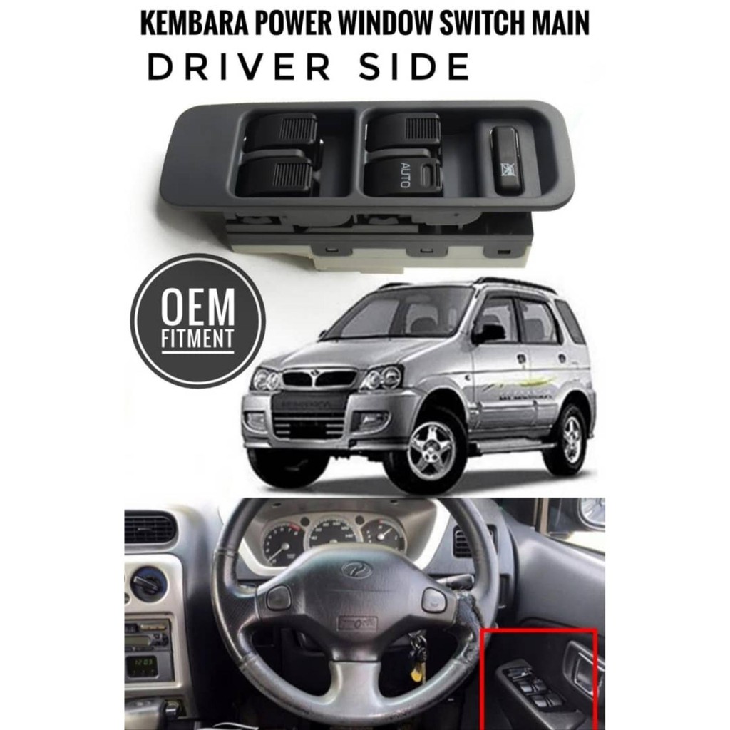 Perodua KEMBARA Power Window Switch Kembara Window Control Main Switch