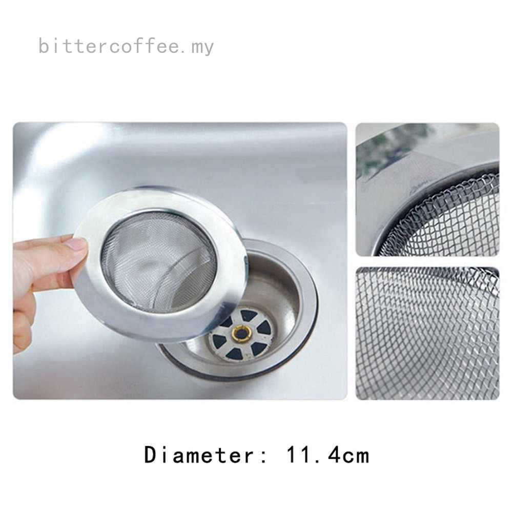 Home Kitchen Stainless Steel Sink Drain Strainer Mesh Basket Strainer Bath Show Filter Net Tool Shopee Malaysia