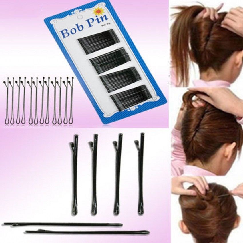 60Pcs/Lot Invisible Hair Clips Flat Top Bobby Pins Grips Salon Barrette |  Shopee Malaysia
