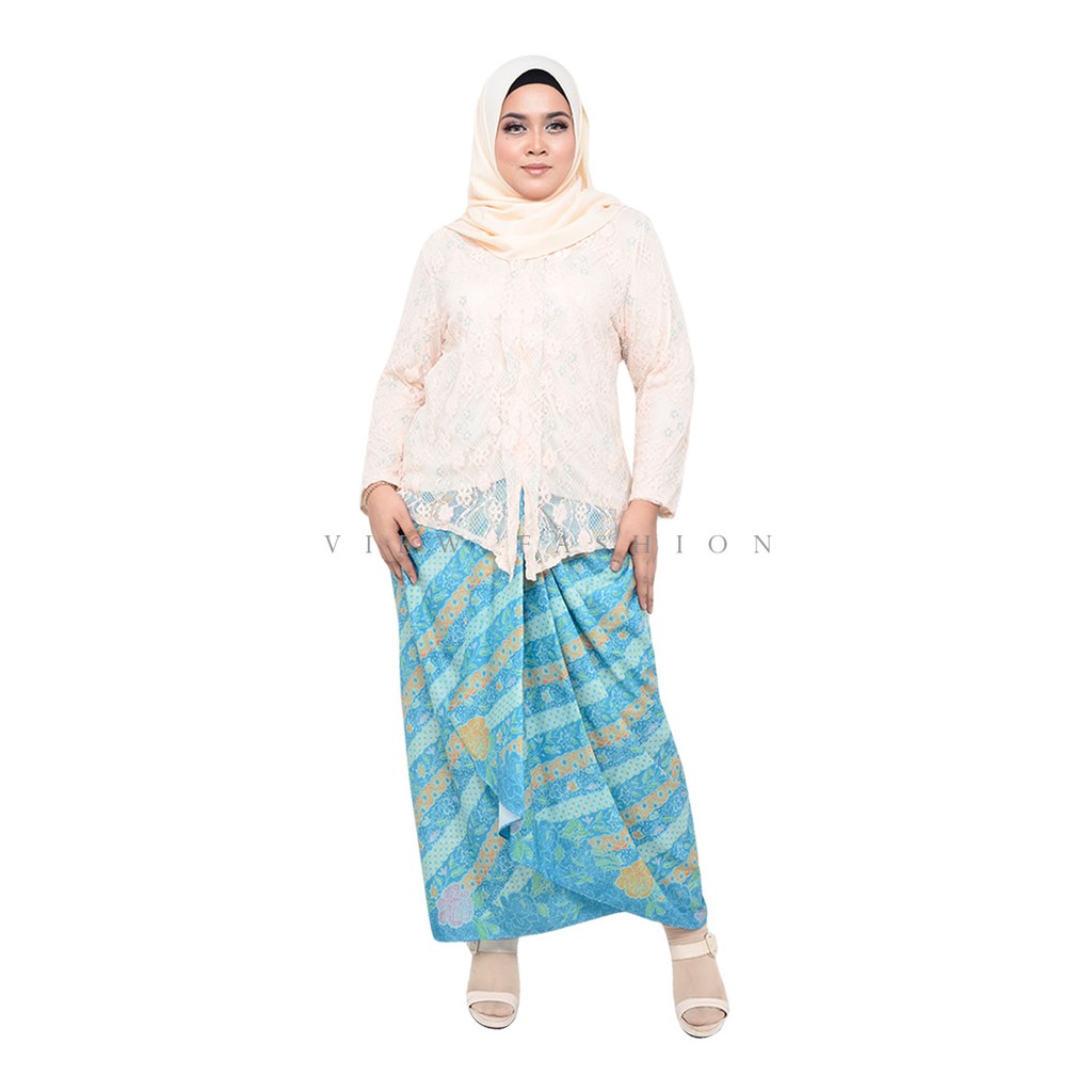 Buy View Raya Collection Plus Size Muslimah Modern Lace Kebaya Cream Seetracker Malaysia