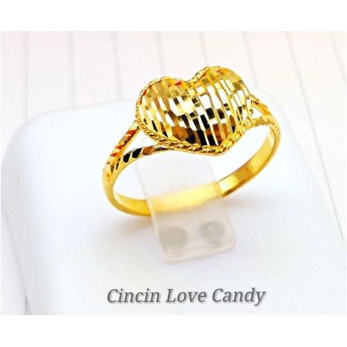 Cincin Emas 916 Cincin Love Candy Shopee Malaysia