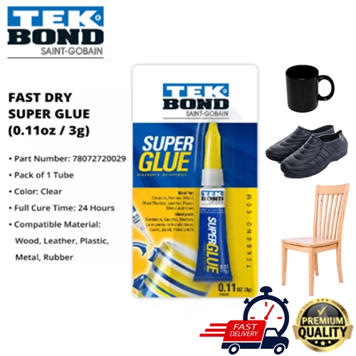 TEKBOND SAINTGOBAIN SUPER GLUE (3G) Colorless Fast Dry Superglue (3g