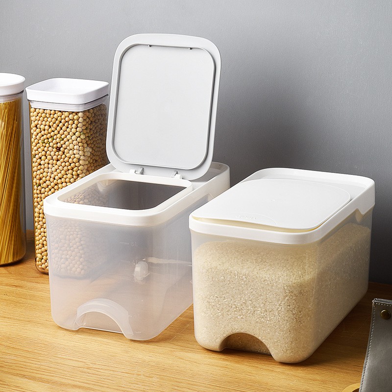 Perfect 5kg Kitchen Storage Rice Dispenser Storage Box Food Dispensers tempat letak beras bpa free