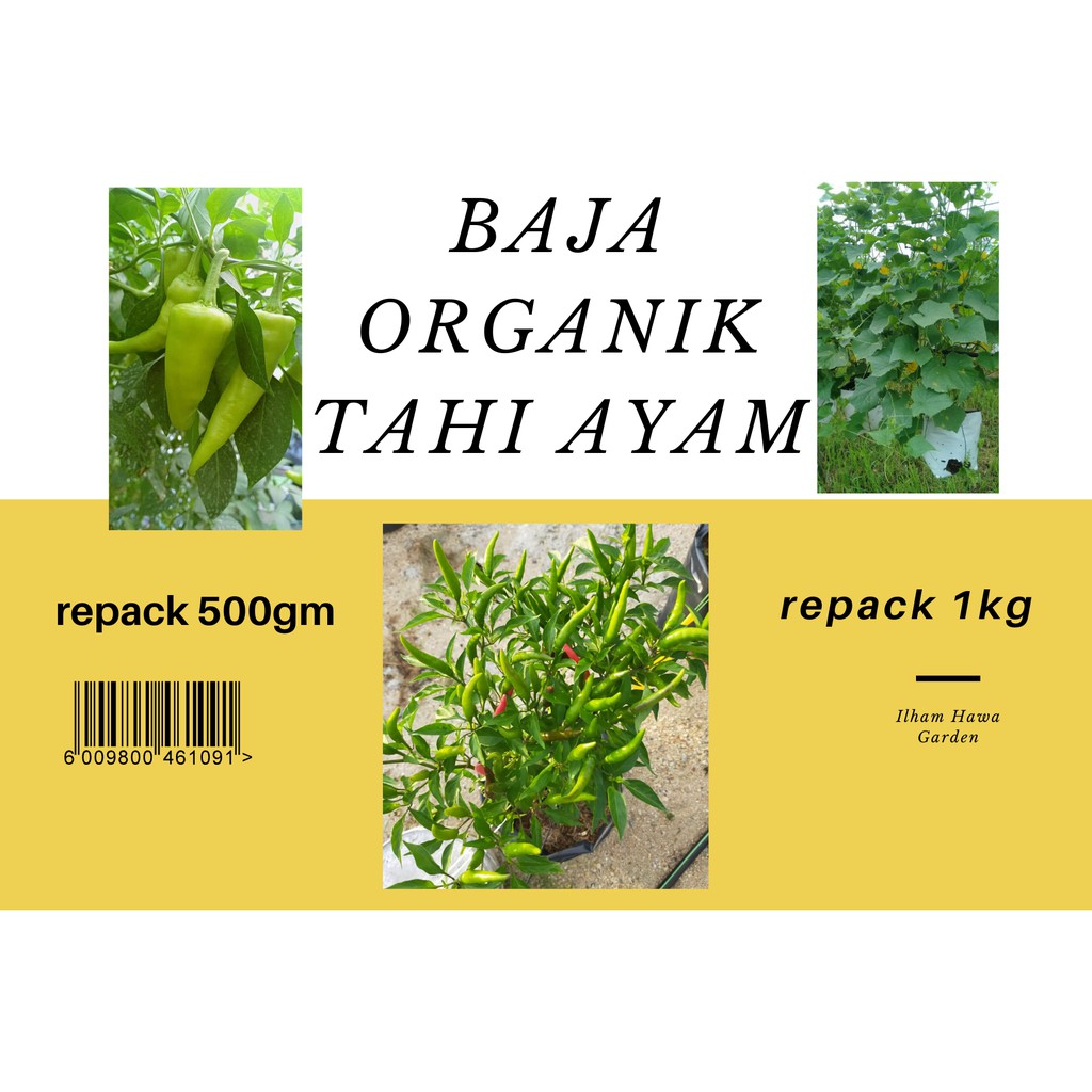 Repacking 500gm 1kg Baja Organik Tahi Ayam Terbaik Pokok Bunga Sayur Shopee Malaysia