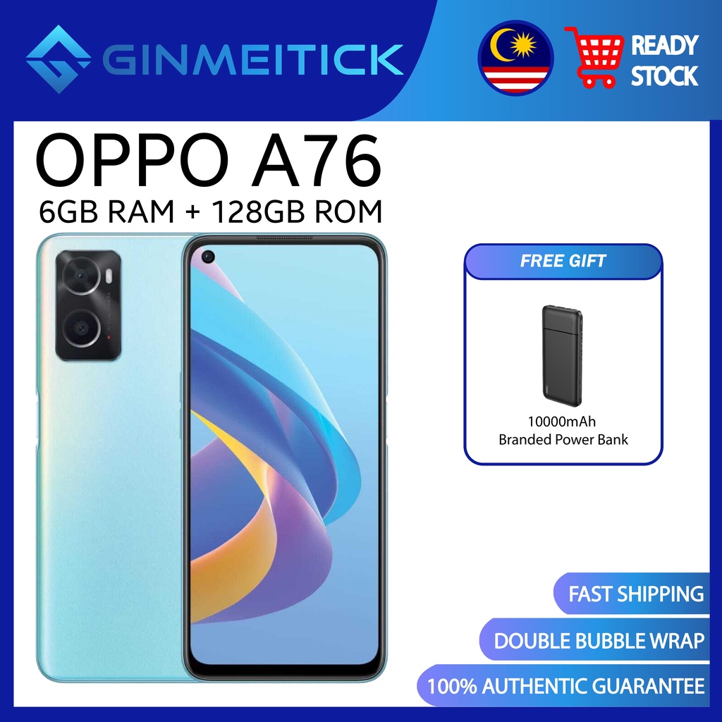 OPPO A76 Smartphone 6GB RAM + 128GB ROM ((+5G RAM Expansion