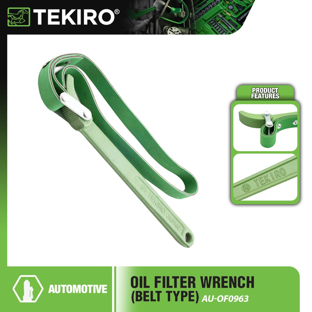 TEKIRO 9" Oil Filter Wrench (Belt Type) Kunci Oli Filter ( AUOF0963