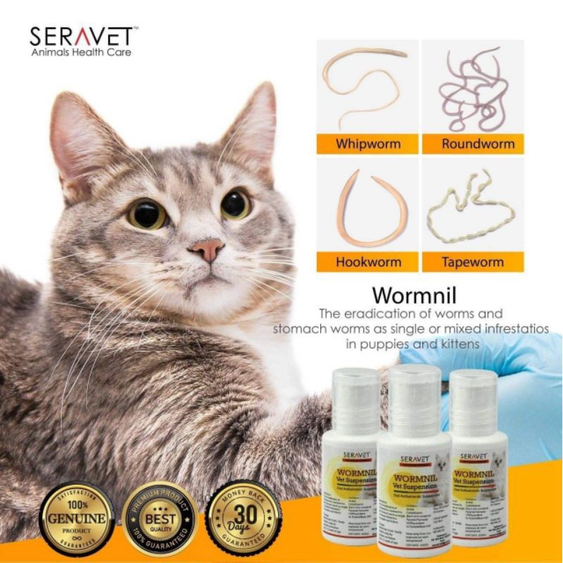 wormnil Seravet (Ubat cacing kucing)  Shopee Malaysia