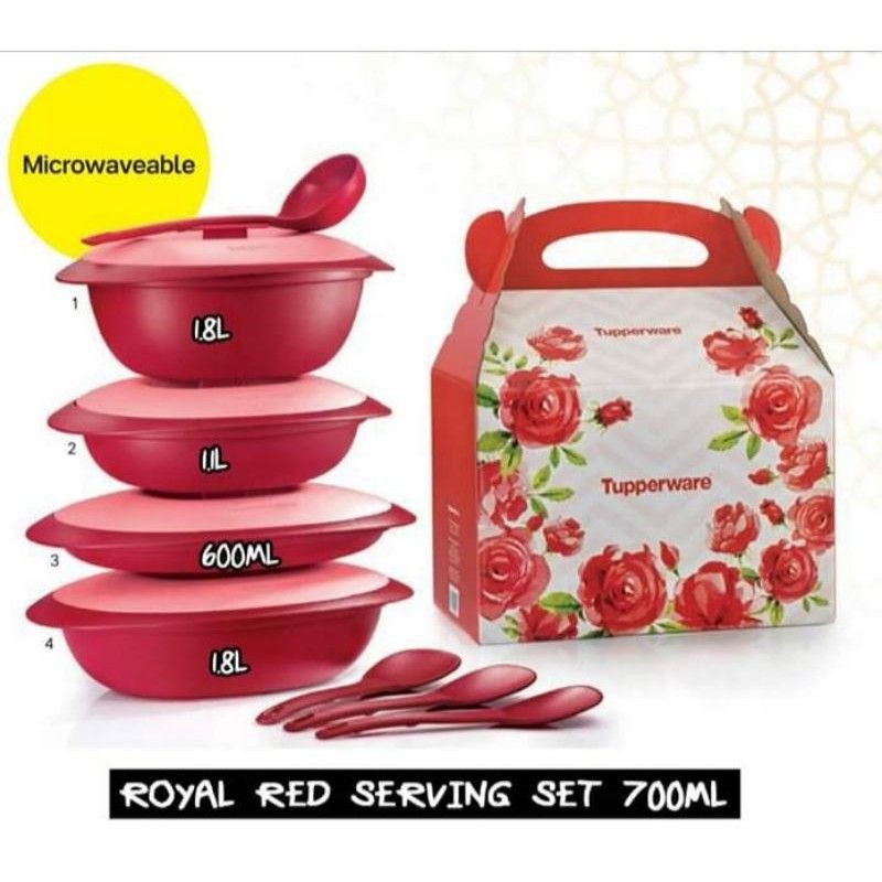 💥READY STOCK💥ROYAL RED SERVING SET