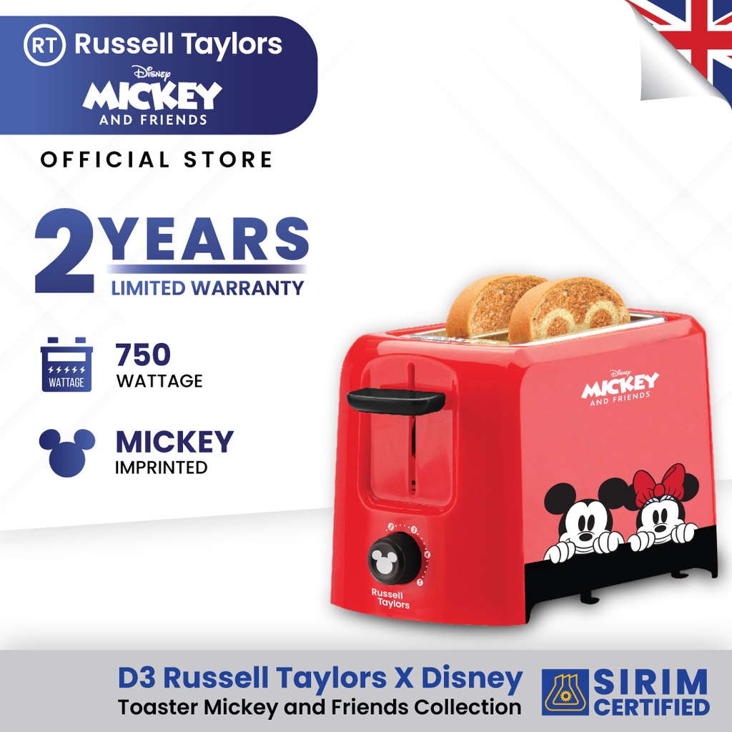 Russell Taylors X Disney Mickey And Friends Bread Toaster D Shopee Malaysia