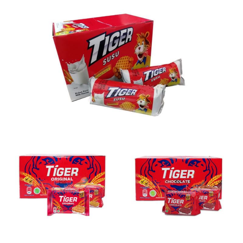 [TKM] Tiger Biscuit 53.2g/75g (x12 Pack With Box) Shopee Malaysia
