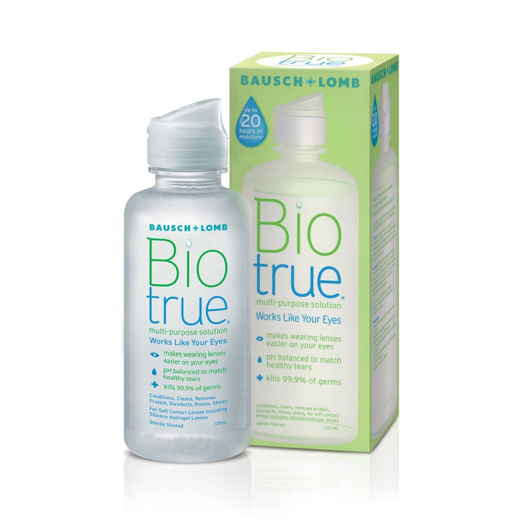 BAUSCH & LOMB BIO TRUE MULTIPURPOSE SOLUTION 120ML X 1 RENU | Shopee ...