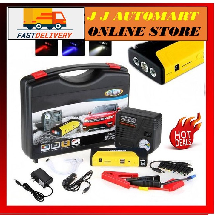 Car Accessories Powerbank Jumper Jump Starter Jump Start Power Bank 16800mAh with Tyre Pump