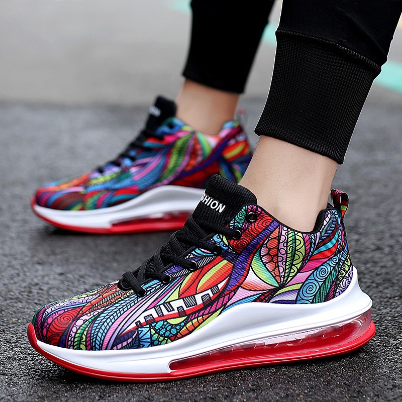 colorful running shoes